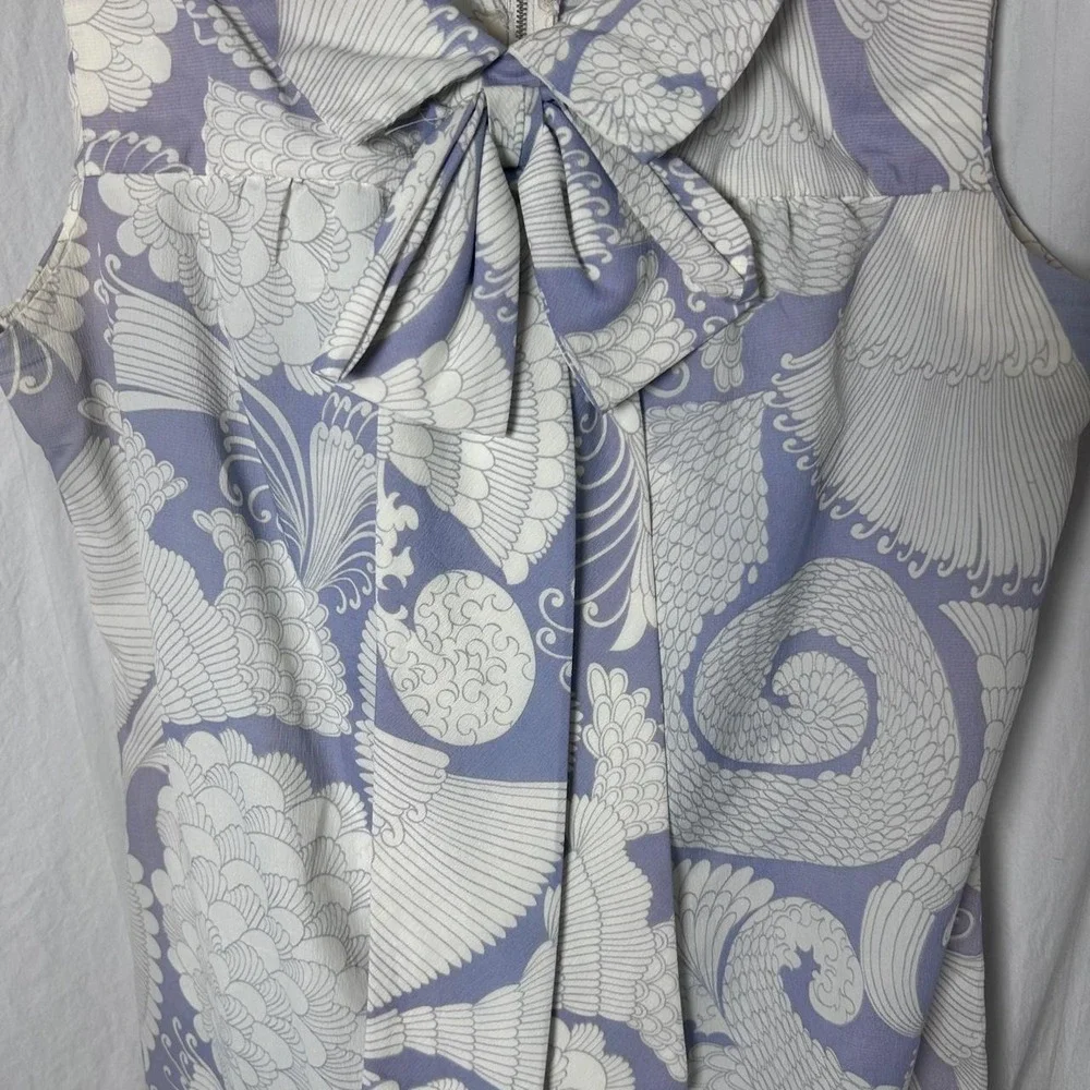 sleeveless vintage mod dress large  bow neck tie